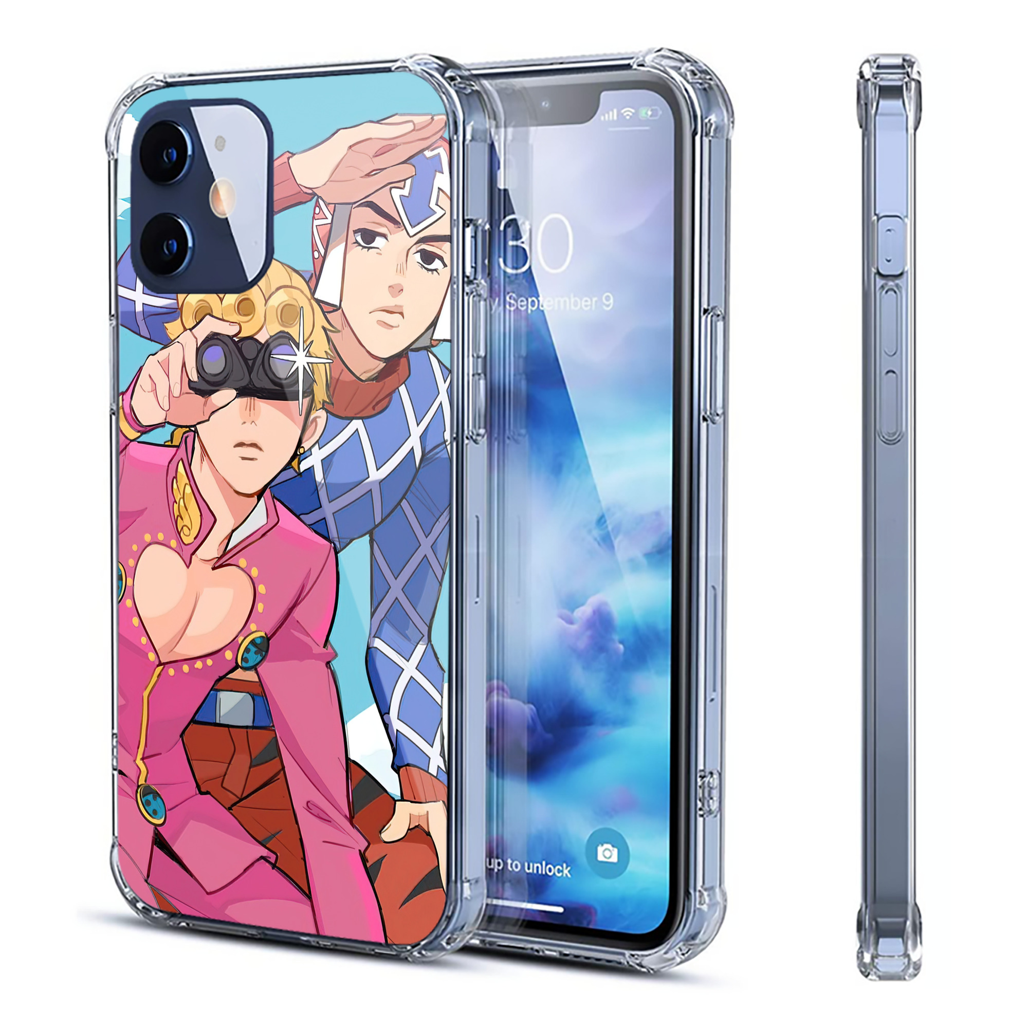 （画像用） ジョジョの奇妙な冒険 JoJo's Bizarre Adventure 【iPhone 12シリーズ対応】透明スマホケース（クリアソフトケース）